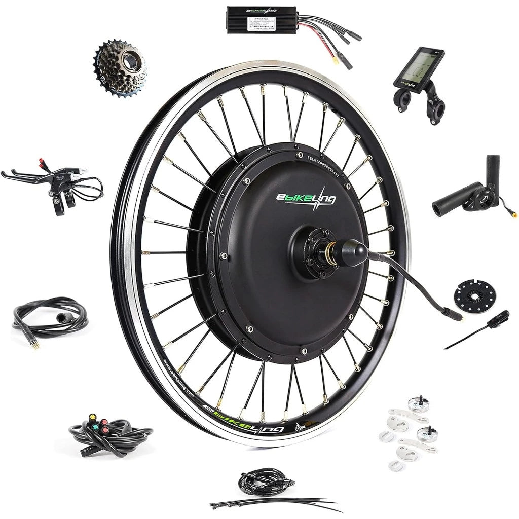 20 inches EBIKELING Waterproof Electric Bike Conversion Kit Front and Rear Wheels 36/48V 500-1200W