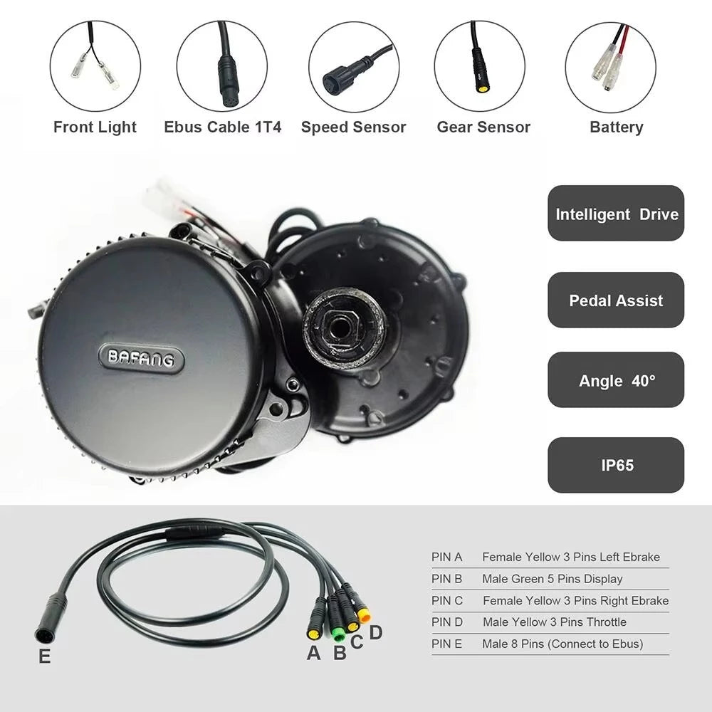 8FUN 36V 500W Mid-Drive Electric Bike Motor Conversion Kit