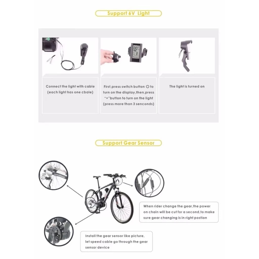 8FUN 36V 250W Mid-Drive Electric Bike Motor Conversion Kit