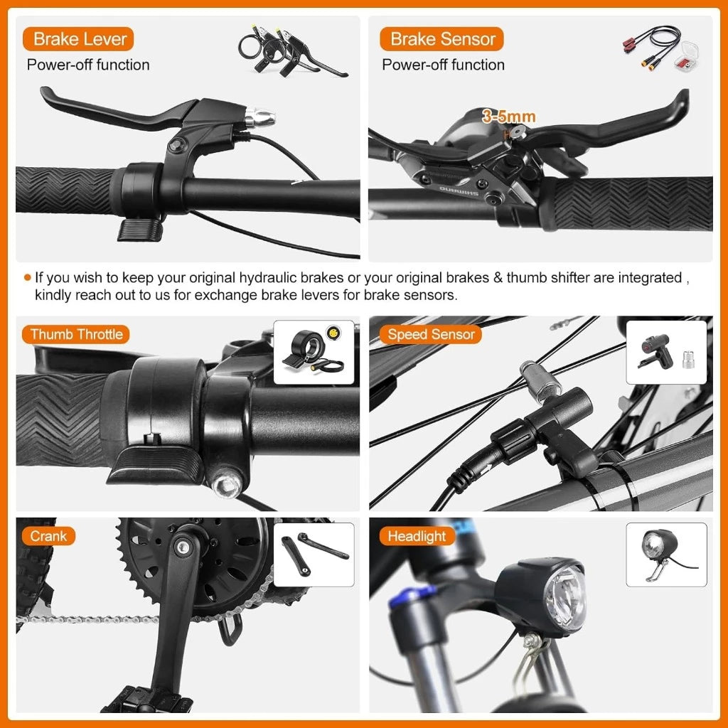 8FUN 48-52V 1000W Mid-Drive Electric Bike Motor Conversion Kit